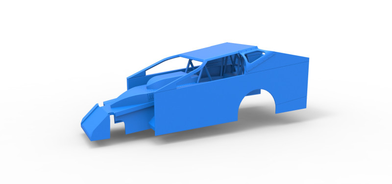 Shell of Northeast Dirt Modified stock car Scale 1 to 25 Modèles 3D en vedette .c4d .max .obj .3ds .fbx .stl .blend 