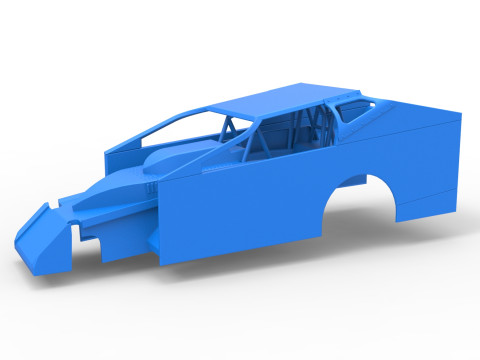 Shell of Northeast Dirt Modified stock car Scale 1 to 25 Modello di stampa 3D