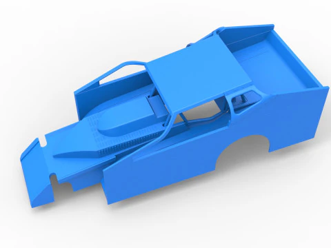 Shell of Northeast Dirt Modified stock car Scale 1 to 25 3D Print Model