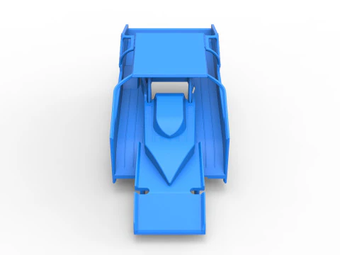 Shell of Northeast Dirt Modified stock car Scale 1 to 25 3D Print Model
