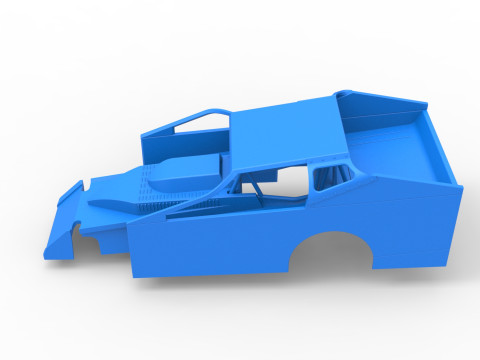 Shell of Northeast Dirt Modified stock car Scale 1 to 25 Modèles 3D en vedette