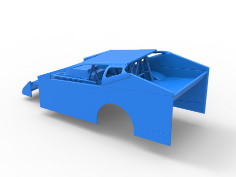 Shell of Northeast Dirt Modified stock car Scale 1 to 25 Modèles 3D en vedette