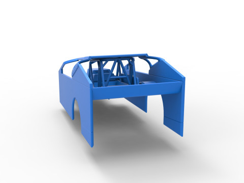Shell of Northeast Dirt Modified stock car Scale 1 to 25 Modèles 3D en vedette