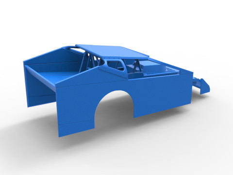 Shell of Northeast Dirt Modified stock car Scale 1 to 25 Modèles 3D en vedette