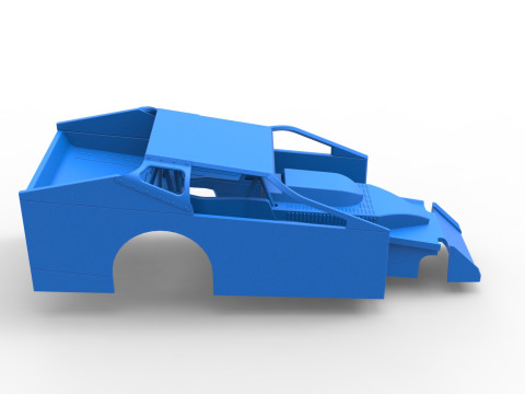 Shell of Northeast Dirt Modified stock car Scale 1 to 25 Modèles 3D en vedette