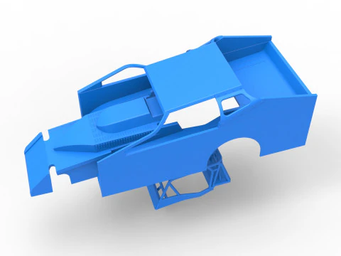 Shell of Northeast Dirt Modified stock car Scale 1 to 25 3D Print Model
