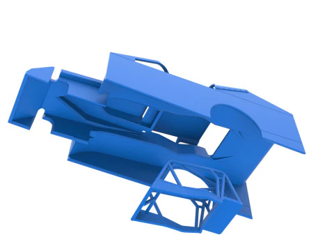 Shell of Northeast Dirt Modified stock car Scale 1 to 25 3D Print Model