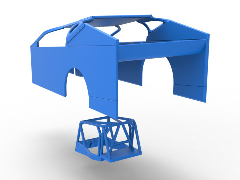 Shell of Northeast Dirt Modified stock car Scale 1 to 25 Modèles 3D en vedette