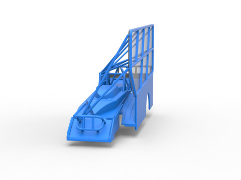 Shell of Northeast Dirt Modified stock car with side wing Scale 1 to 25 3D 프린트 모델