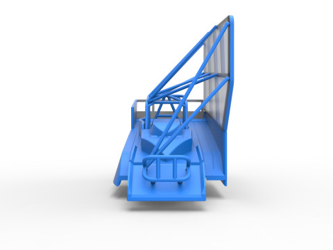 Shell of Northeast Dirt Modified stock car with side wing Scale 1 to 25 3D 프린트 모델