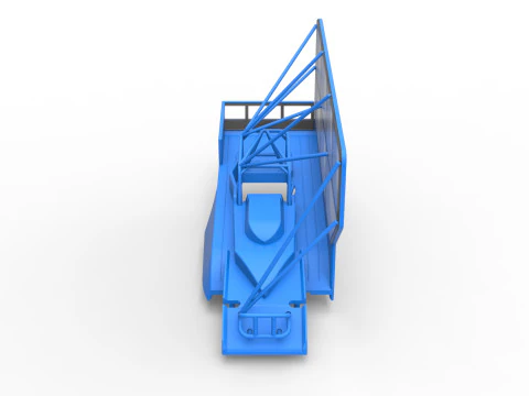 Shell of Northeast Dirt Modified stock car with side wing Scale 1 to 25 3D Print Model