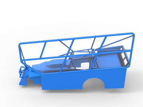 Shell of Northeast Dirt Modified stock car with side wing Scale 1 to 25 3D 프린트 모델
