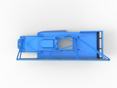 Shell of Northeast Dirt Modified stock car with side wing Scale 1 to 25 3D 프린트 모델