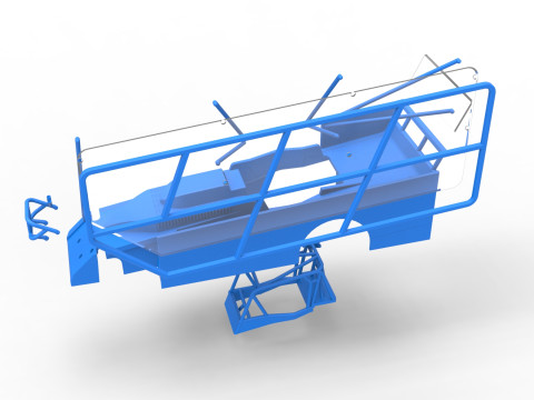 Shell of Northeast Dirt Modified stock car with side wing Scale 1 to 25 3D 프린트 모델
