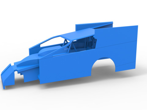 Shell of Northeast Outlaw Dirt Modified stock car V1 Scale 1 to 25 Modelo de Impressão 3D