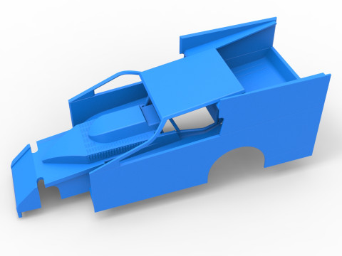 Shell of Northeast Outlaw Dirt Modified stock car V1 Scale 1 to 25 3D Принт Модель