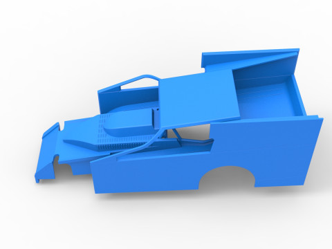 Shell of Northeast Outlaw Dirt Modified stock car V1 Scale 1 to 25 3D Принт Модель