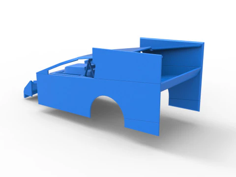 Shell of Northeast Outlaw Dirt Modified stock car V1 Scale 1 to 25 3D Print Model