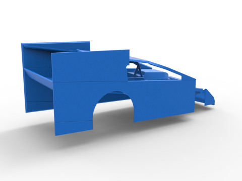 Shell of Northeast Outlaw Dirt Modified stock car V1 Scale 1 to 25 3D Принт Модель