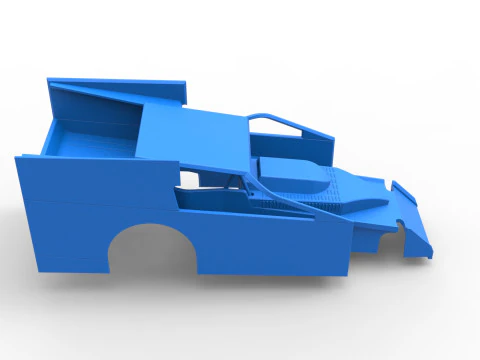 Shell of Northeast Outlaw Dirt Modified stock car V1 Scale 1 to 25 3D Print Model