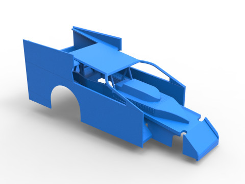 Shell of Northeast Outlaw Dirt Modified stock car V1 Scale 1 to 25 3D Принт Модель