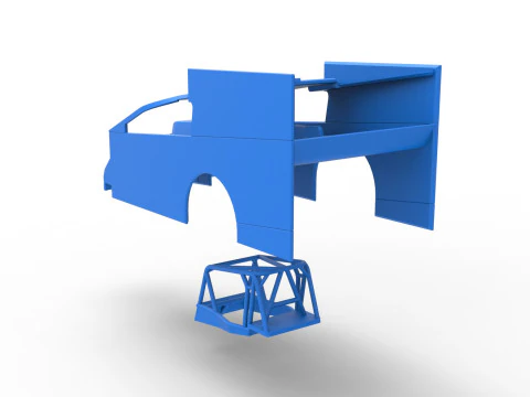 Shell of Northeast Outlaw Dirt Modified stock car V1 Scale 1 to 25 3D Print Model