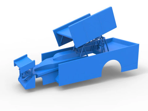 Shell of Northeast Outlaw Dirt Mobil stok modifikasi V2 Skala 1 hingga 25 Model Cetak 3D