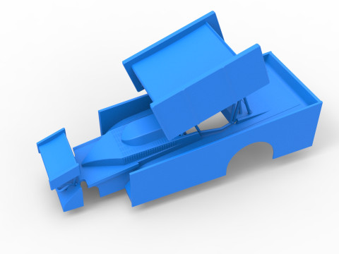Shell of Northeast Outlaw Dirt Modified stock car V2 Scale 1 to 25 3D Print Model