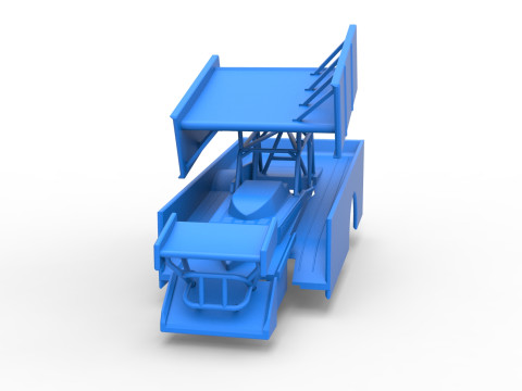 Shell of Northeast Outlaw Dirt Modified stock car V2 Scale 1 to 25 3D Print Model