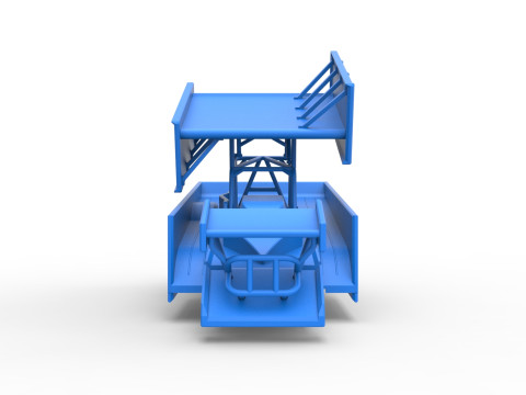 Shell of Northeast Outlaw Dirt Modified stock car V2 Scale 1 to 25 3D Print Model
