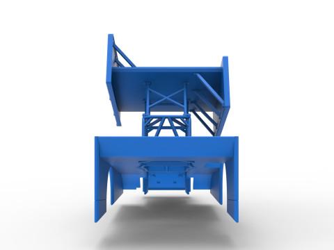 Shell of Northeast Outlaw Dirt Modified stock car V2 Scale 1 to 25 3D Print Model