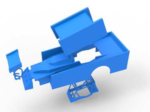 Shell of Northeast Outlaw Dirt Modified stock car V2 Scale 1 to 25 3D Print Model