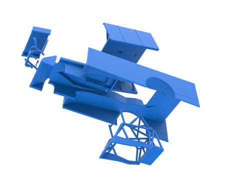 Shell of Northeast Outlaw Dirt Modified stock car V2 Scale 1 to 25 3D Print Model