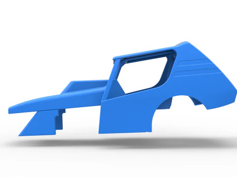Shell of Vintage Northeast Dirt Modified stock car Scale 1 to 25 3D Print Model