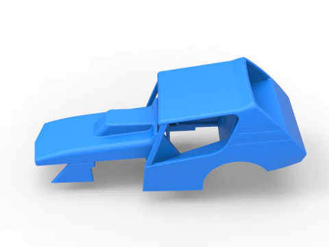 Shell of Vintage Northeast Dirt Modified stock car Scale 1 to 25 3D Print Model