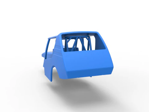 Shell of Vintage Northeast Dirt Modified stock car Scale 1 to 25 3D Print Model