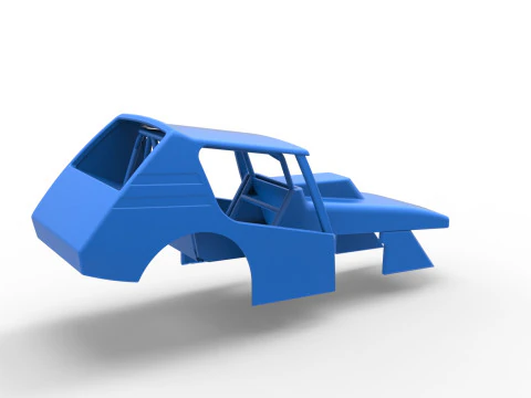 Shell of Vintage Northeast Dirt Modified stock car Scale 1 to 25 3D Print Model