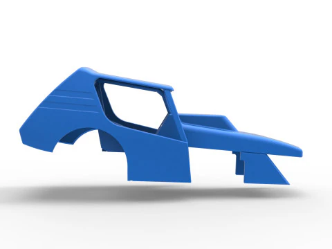 Shell of Vintage Northeast Dirt Modified stock car Scale 1 to 25 3D Print Model