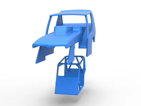 Shell of Vintage Northeast Dirt Modified stock car Scale 1 to 25 3D Print Model