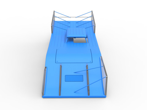 Shell of Vintage Outlaw dirt late model race car Scale 1 to 25 3D Print Model