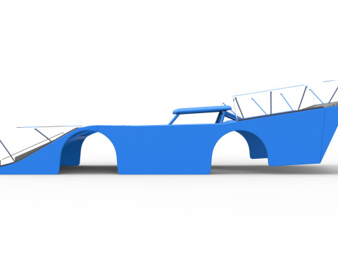 Shell of Vintage Outlaw dirt late model race car Scale 1 to 25 3D Print Model
