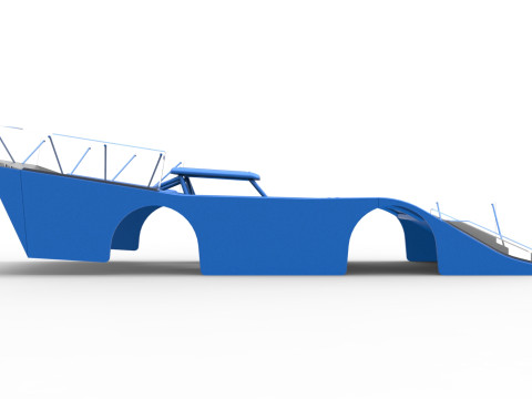 Shell of Vintage Outlaw dirt late model race car Scale 1 to 25 3D Print Model