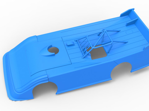 Shell of Super Dirt Late model Version 2 Scale 1 to 25 3D Print Model