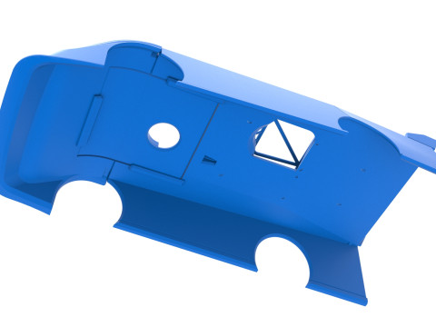 Shell of Super Dirt Late model Version 2 Scale 1 to 25 3D Print Model