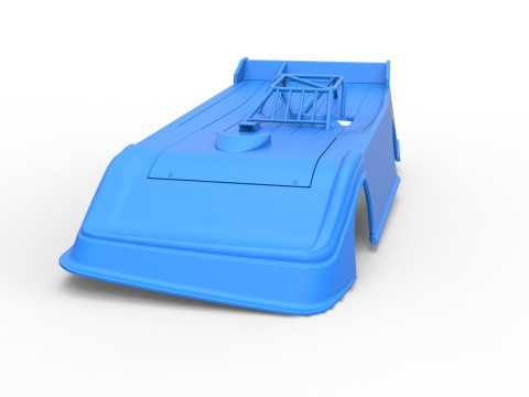 Shell of Super Dirt Late model Version 2 Scale 1 to 25 3D Print Model