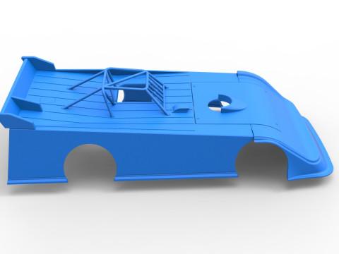Shell of Super Dirt Late model Version 2 Scale 1 to 25 3D Print Model