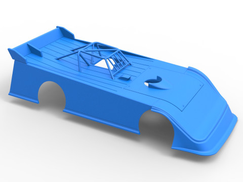 Shell of Super Dirt Late model Version 2 Scale 1 to 25 3D Print Model