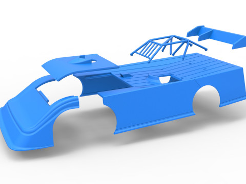 Shell of Super Dirt Late model Version 2 Scale 1 to 25 3D Print Model