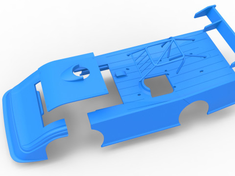 Shell of Super Dirt Late model Version 2 Scale 1 to 25 3D Print Model