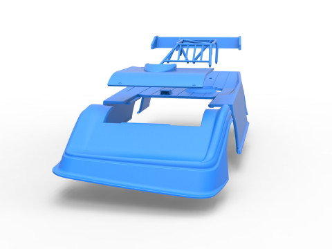 Shell of Super Dirt Late model Version 2 Scale 1 to 25 3D Print Model